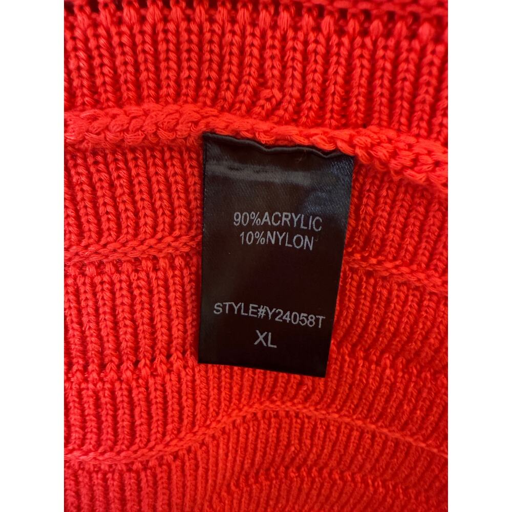 NWT Tuckernuck Adi Mini Dress Women’s XL Red Knit Pomander Place Bell Sleeve - Picture 5 of 6